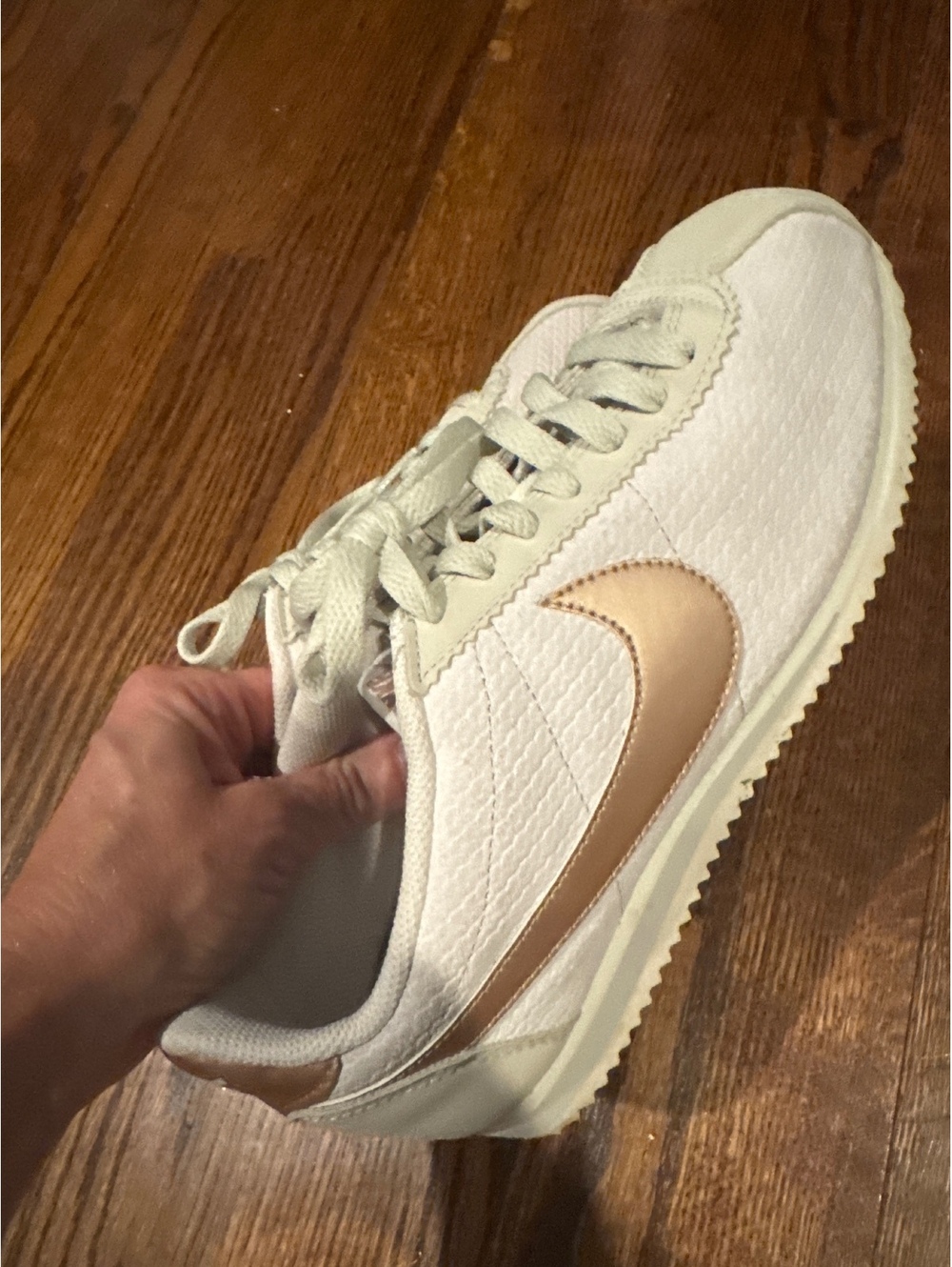 Nike Cortez In Cream and Rose Gold Size 8.5
